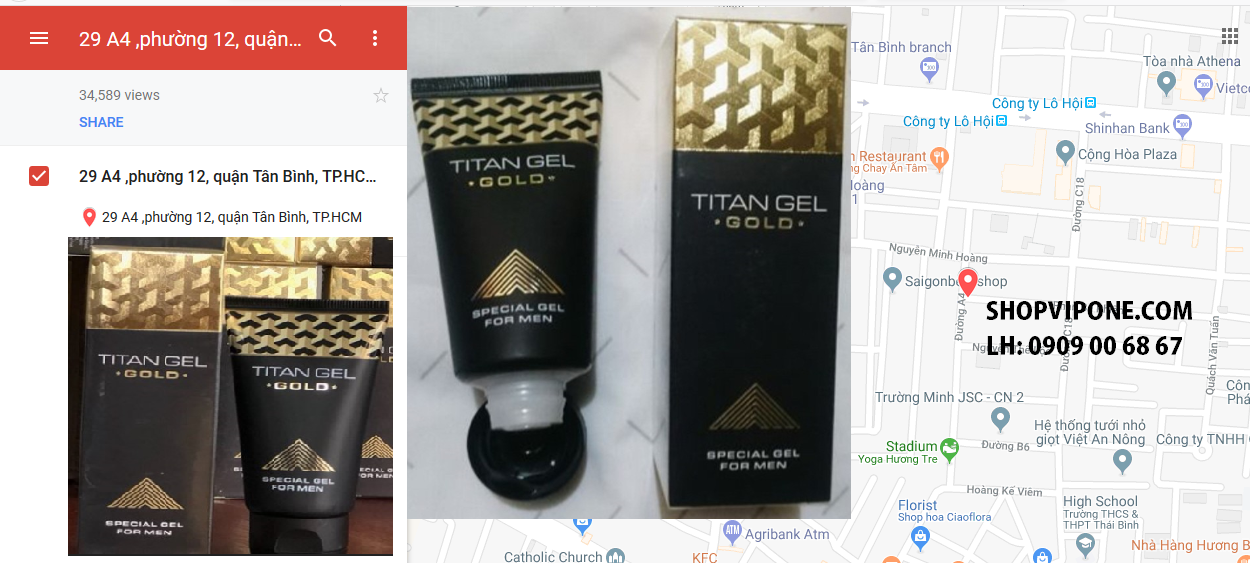 địa chỉ shop bán gel titan gold