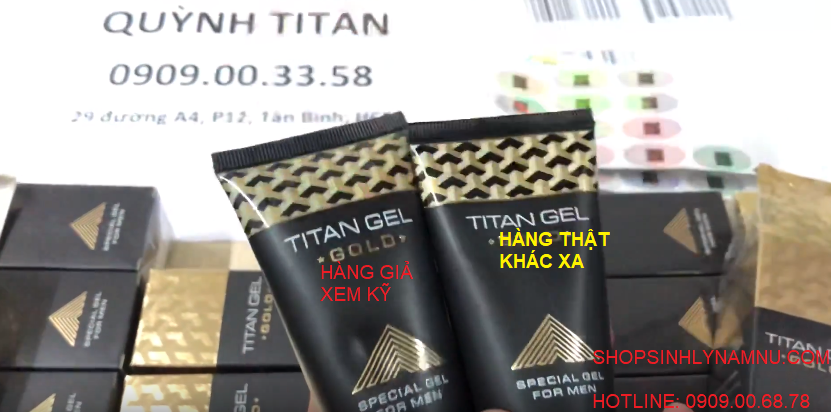 gel titan gold lô mới phân biệt thật giả